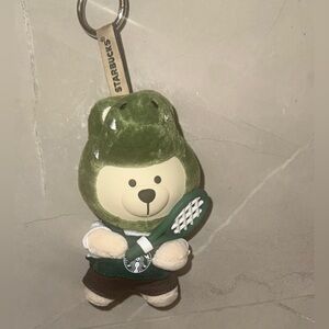 Starbucks x Lacoste Bearista Plush Keychain Tennis Racket Crocodile Limited Ed